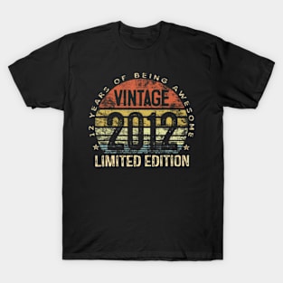 Year Old s Vintage 2012 Limited Edition 12th Birthday T-Shirt